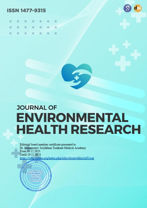 Journal of enviromental health research ISSN 1477-0315